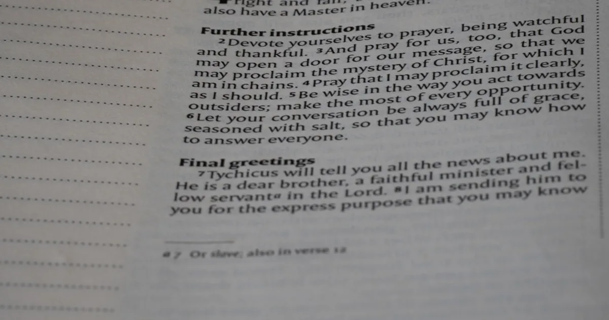 A close up of a book with text on it